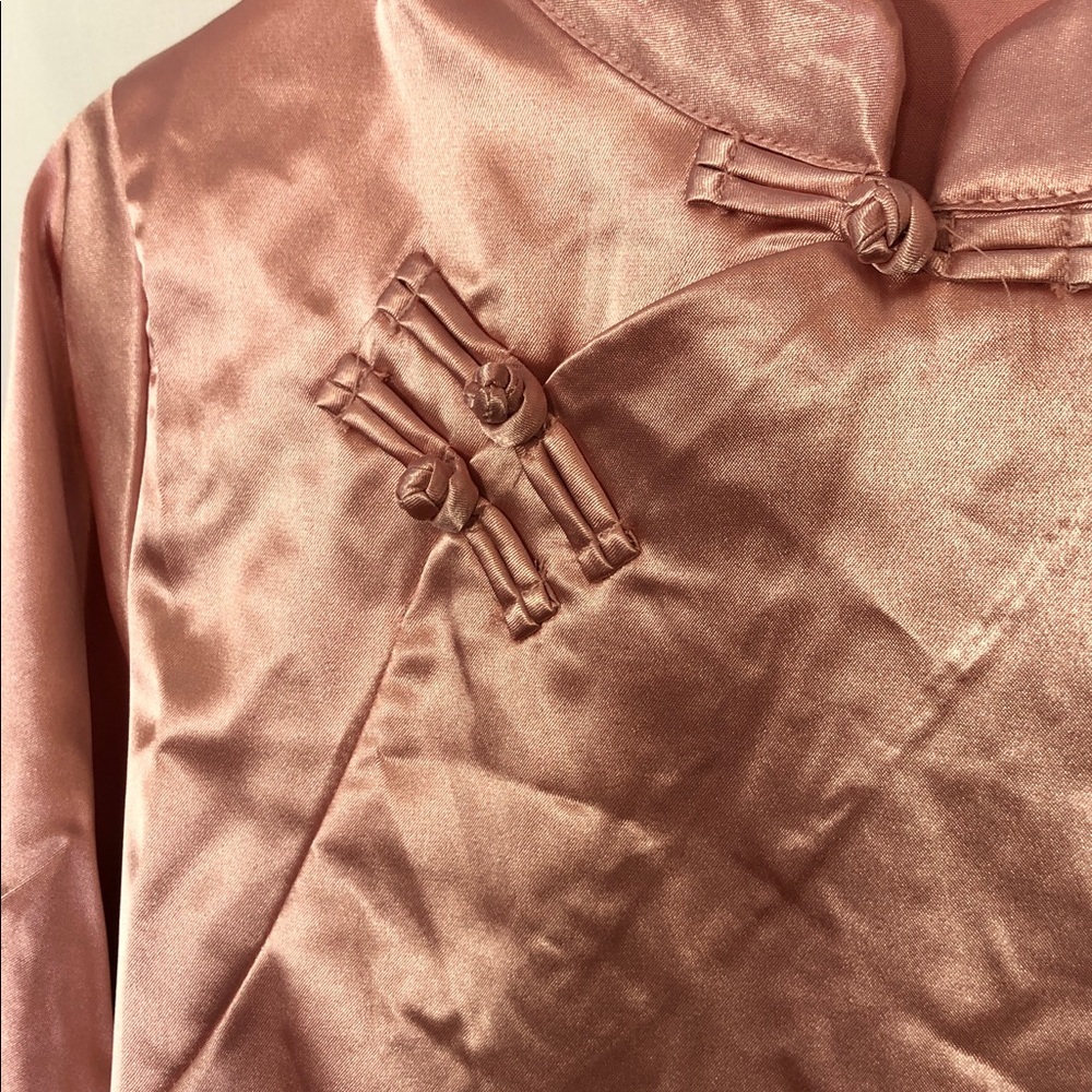Tang Suit Coat Embroidery Chinese Tops Women Blouse Satin Loose Female Size M - Picture 6 of 12